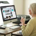 Senior Woman Working on Desktop