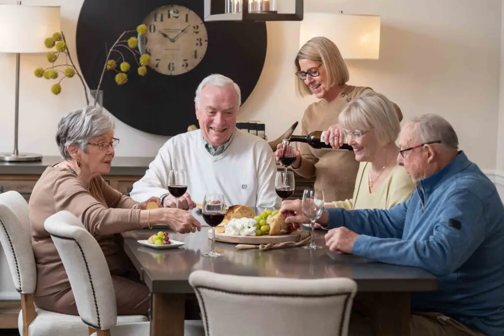 Senior Family Enjoying a Dinner